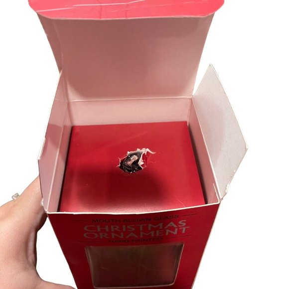 VTG Mouth Blown Glass Hand Painted Christmas Ornament Gold/Purple Ball Egypt EUC - Picture 8 of 12